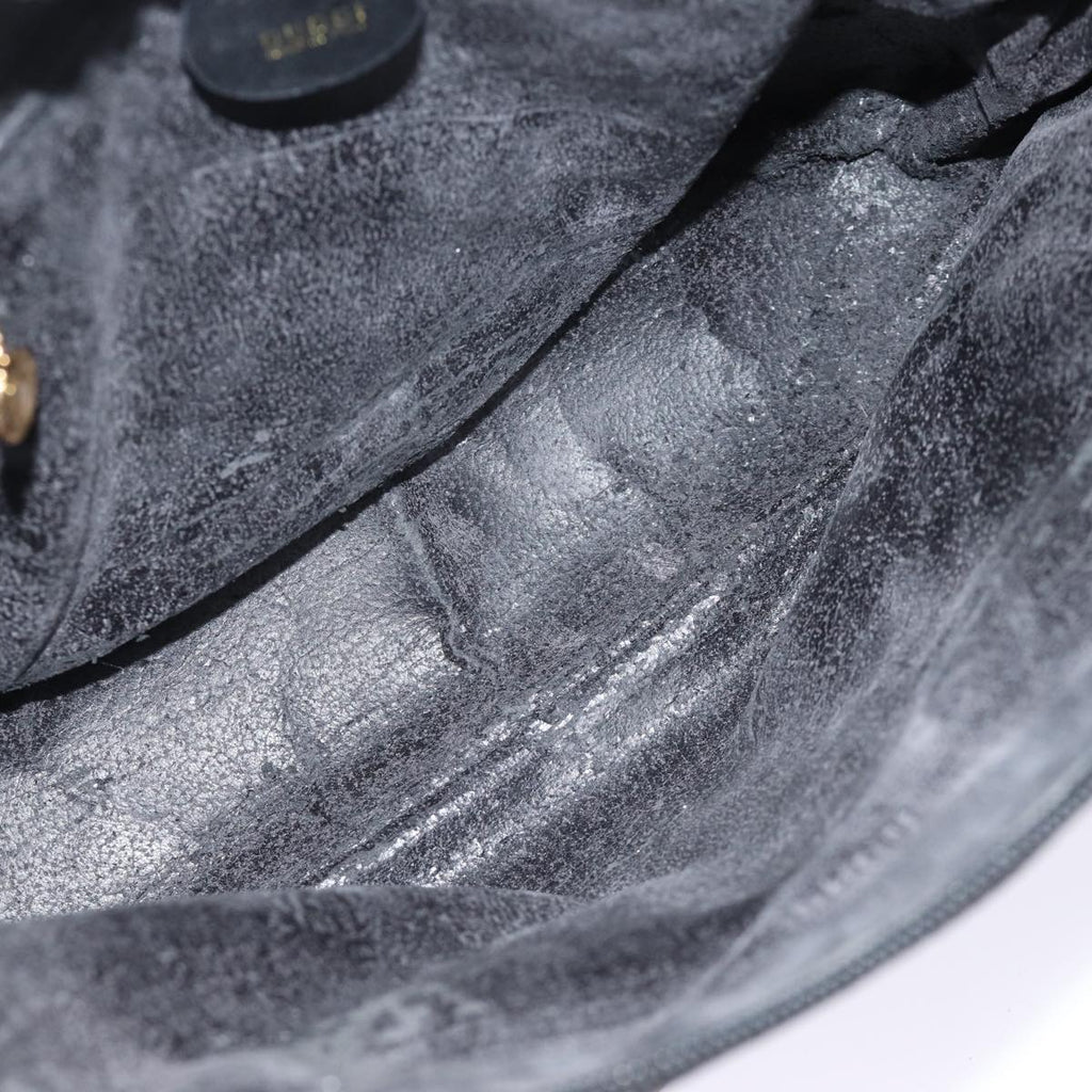 GUCCI Hand Bag Leather Black 000 1186 0289 76158