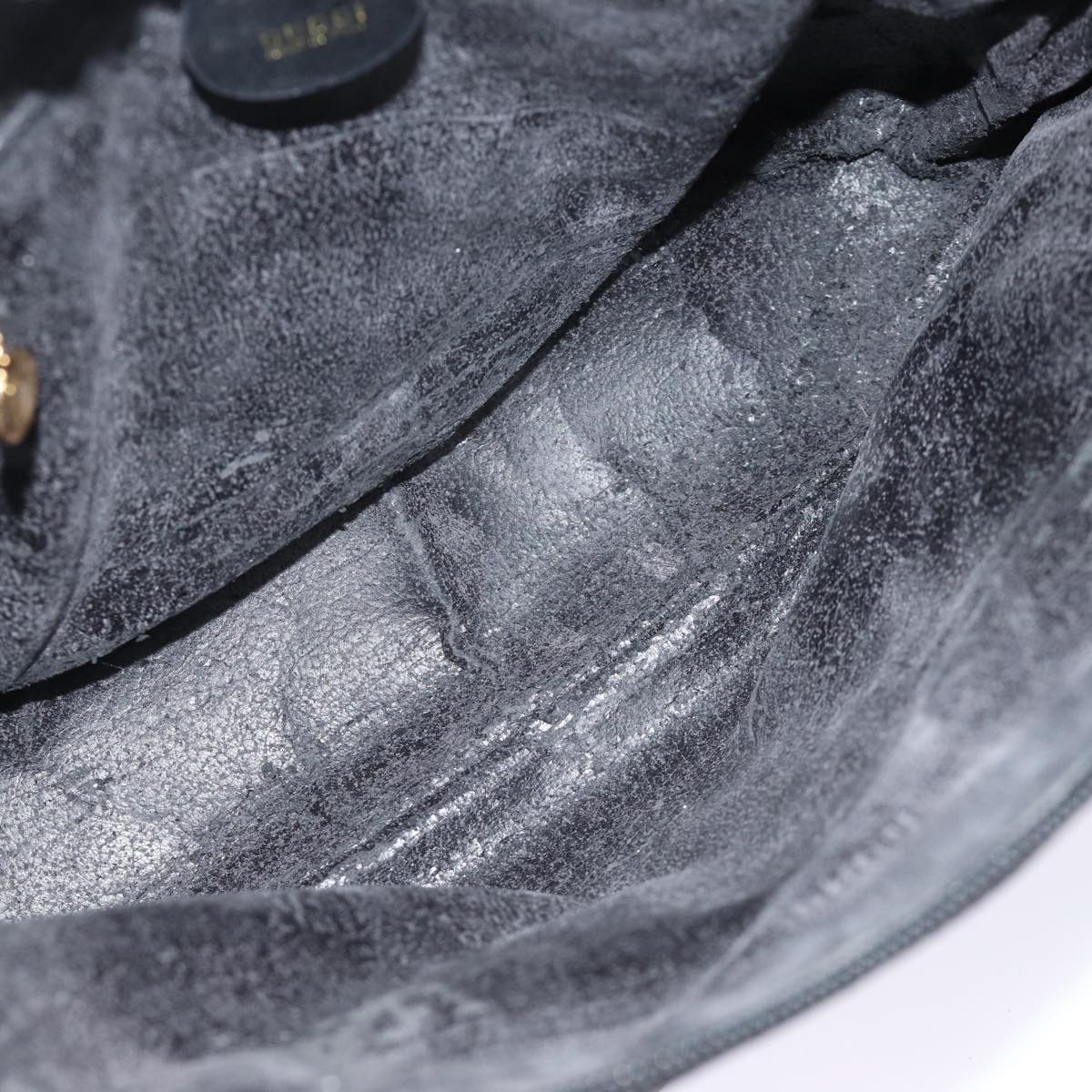 GUCCI Hand Bag Leather Black 000 1186 0289 76158