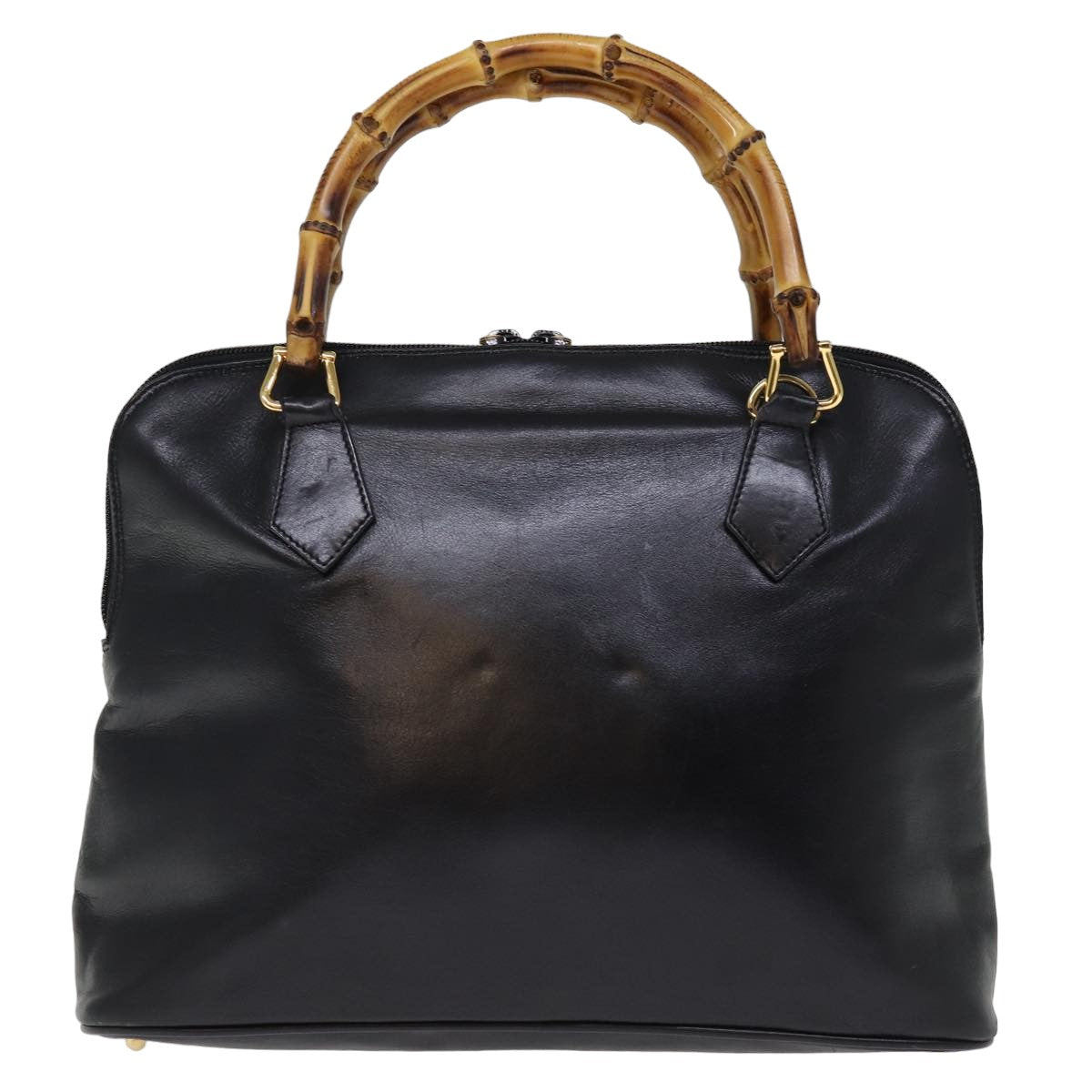 GUCCI Hand Bag Leather Black 000 1186 0289 76158