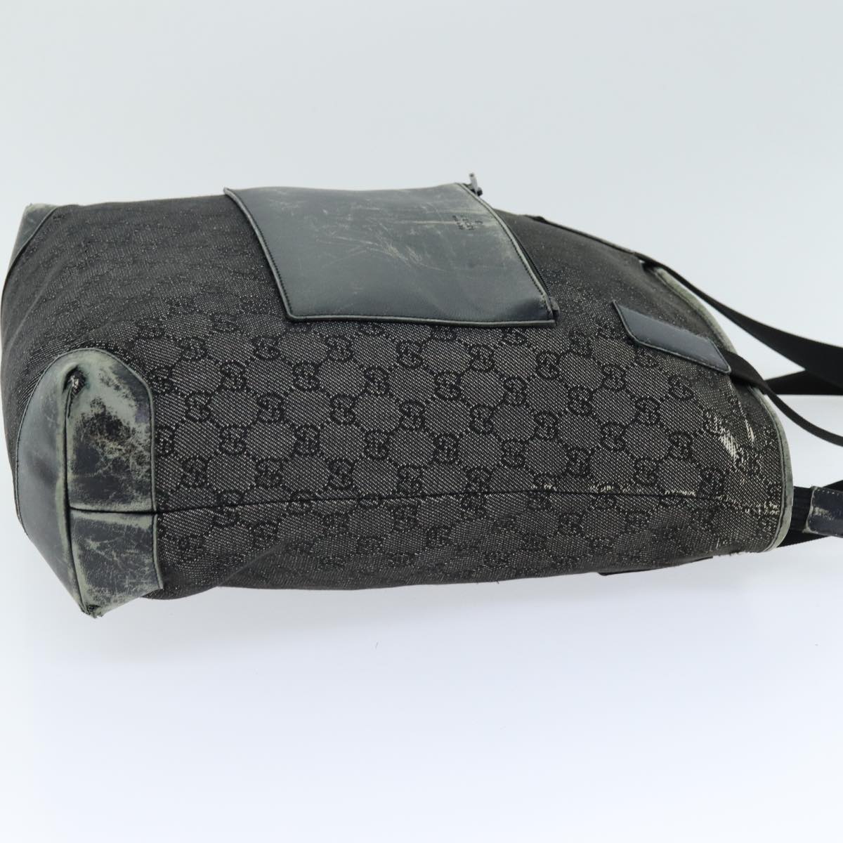 GUCCI GG Canvas Tote Bag Black 28892 76162