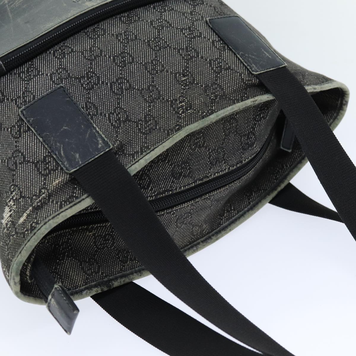 GUCCI GG Canvas Tote Bag Black 28892 76162