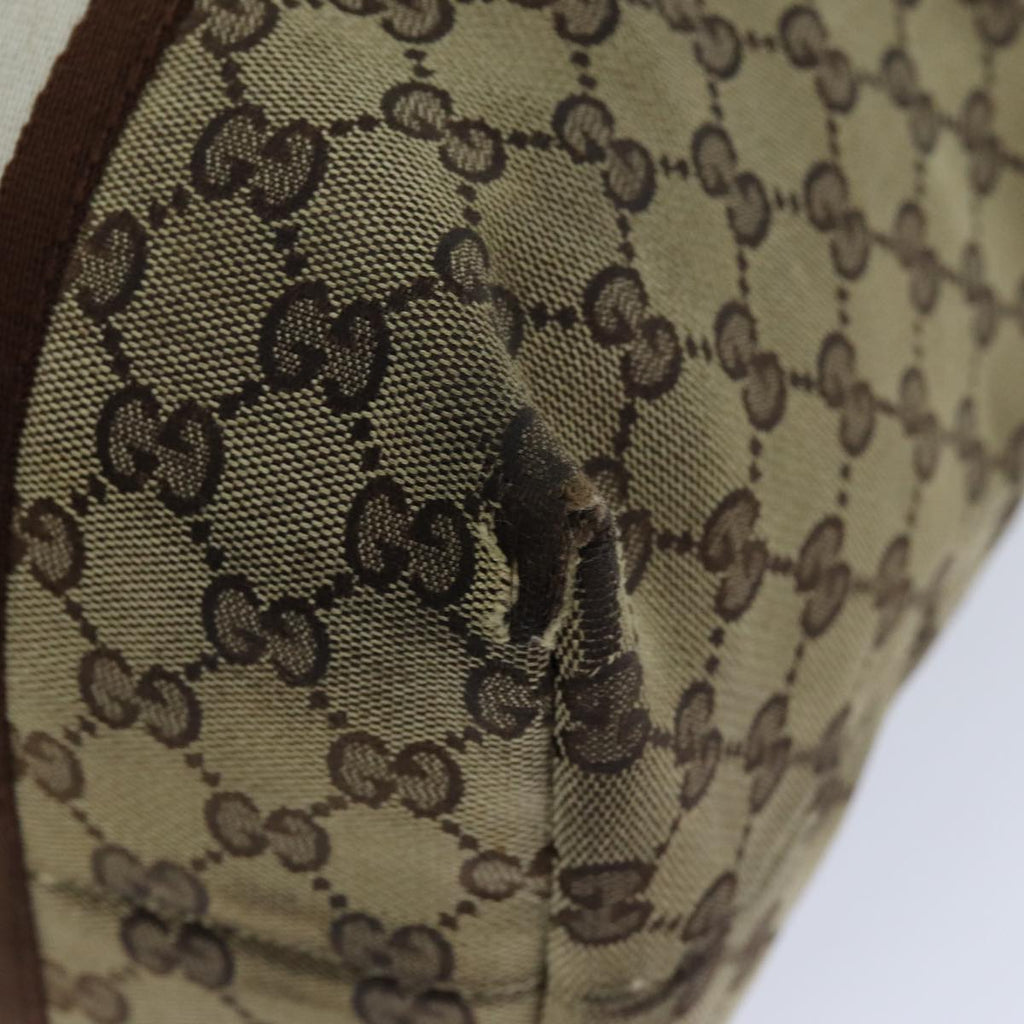 GUCCI GG Canvas Sherry Line Tote Bag Beige Brown 139260 76163