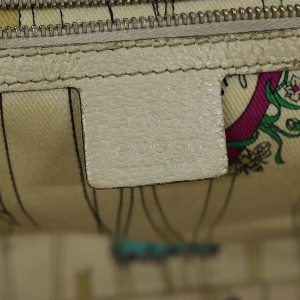GUCCI GG Canvas Sherry Line Tote Bag Beige Brown 139260 76163