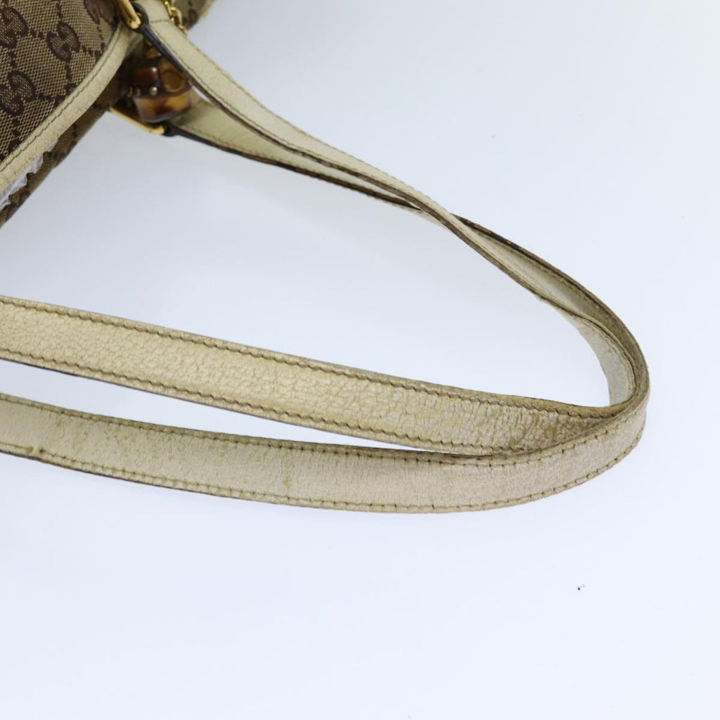 GUCCI GG Canvas Sherry Line Tote Bag Beige Brown 139260 76163
