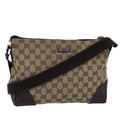 GUCCI GG Canvas Shoulder Bag Beige 114273 76165