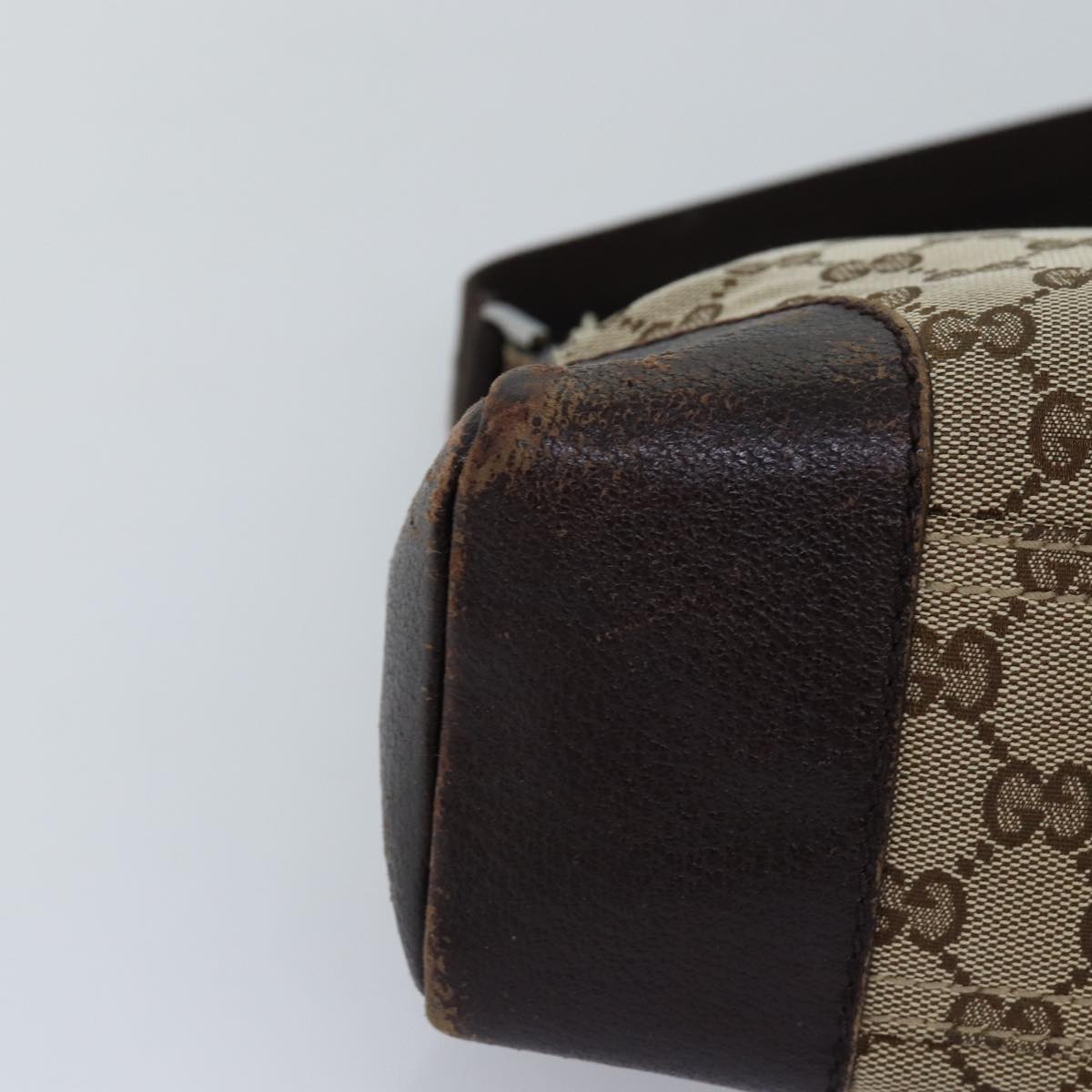 GUCCI GG Canvas Shoulder Bag Beige 114273 76165