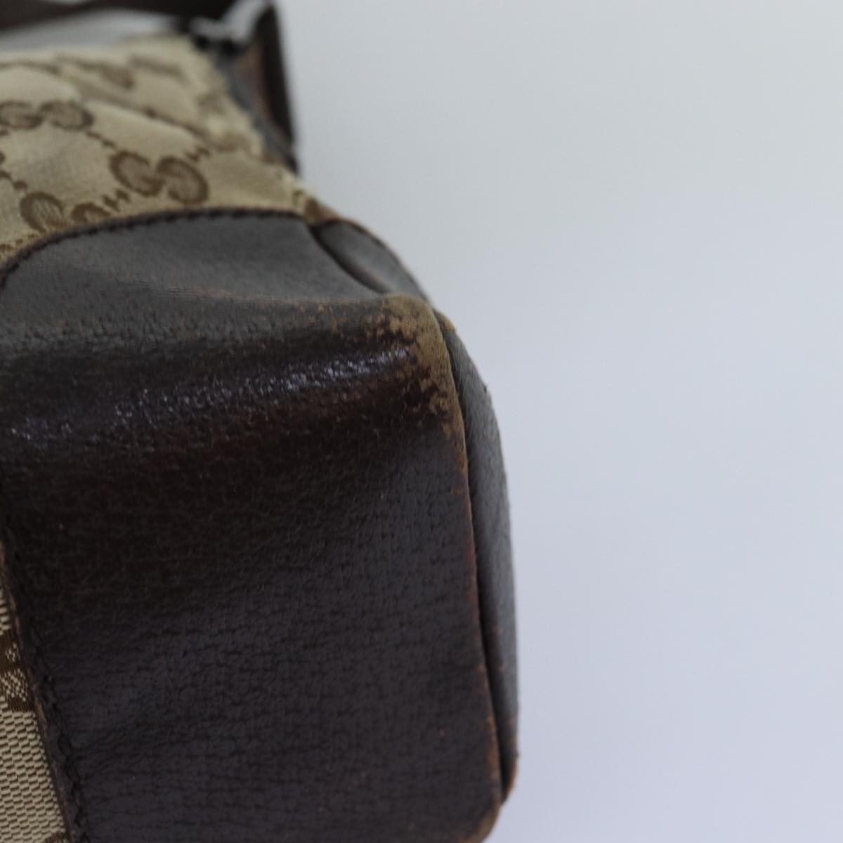 GUCCI GG Canvas Shoulder Bag Beige 114273 76165