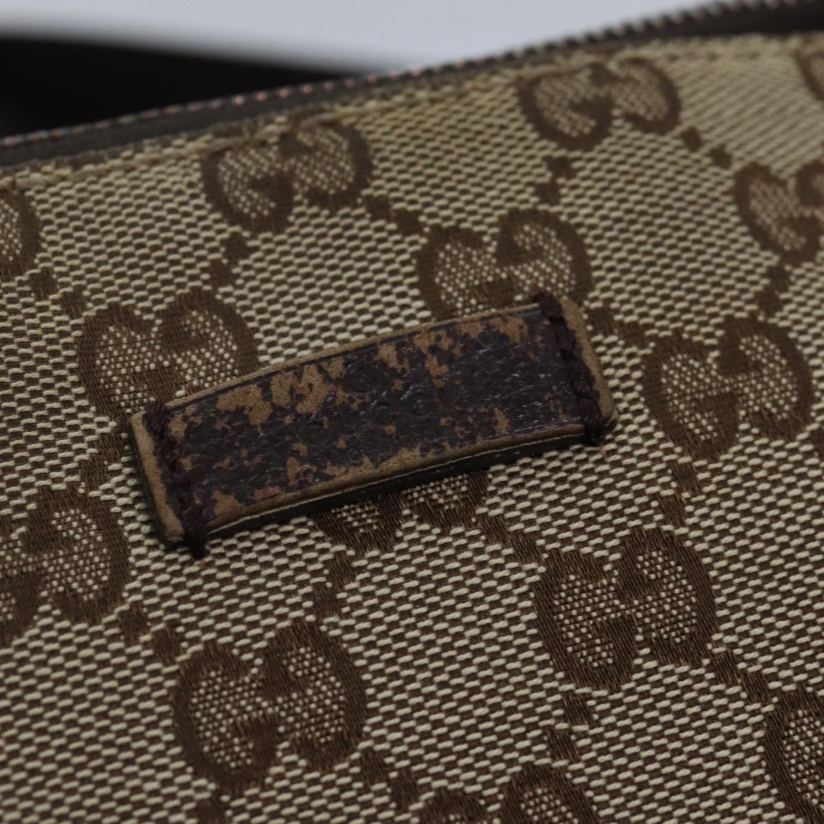 GUCCI GG Canvas Shoulder Bag Beige 114273 76165