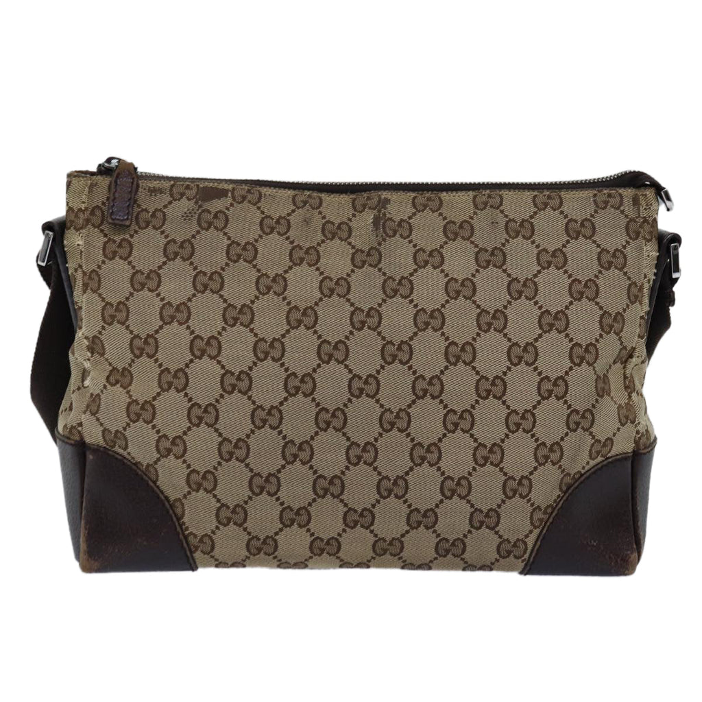 GUCCI GG Canvas Shoulder Bag Beige 114273 76165