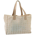 CHANEL New Travel Line Tote Bag Nylon Beige CC 76174