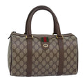 GUCCI GG Supreme Web Sherry Line Hand Bag PVC Beige Red 40 02 006 76193