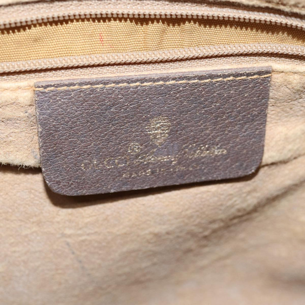 GUCCI GG Supreme Web Sherry Line Hand Bag PVC Beige Red 40 02 006 76193