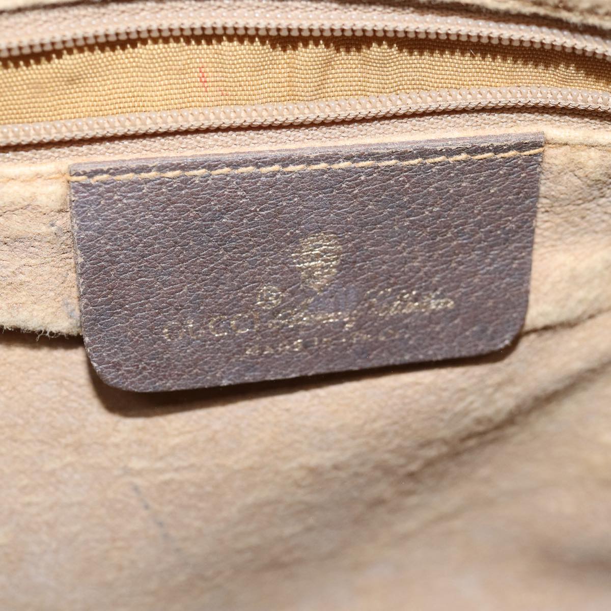 GUCCI GG Supreme Web Sherry Line Hand Bag PVC Beige Red 40 02 006 76193