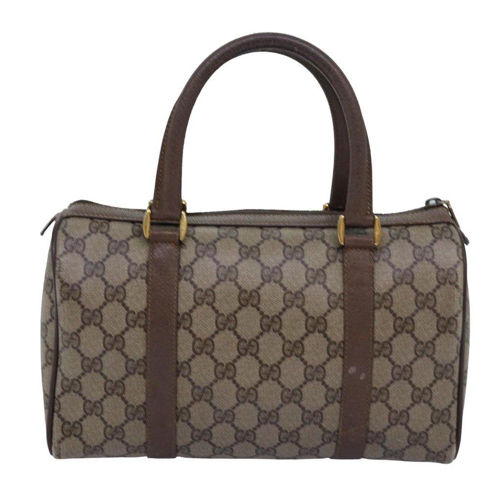 GUCCI GG Supreme Web Sherry Line Hand Bag PVC Beige Red 40 02 006 76193