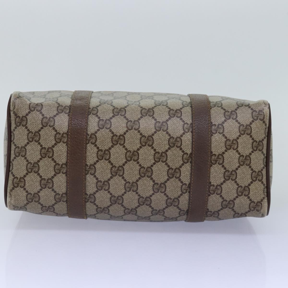 GUCCI GG Supreme Web Sherry Line Hand Bag PVC Beige Red 40 02 006 76193