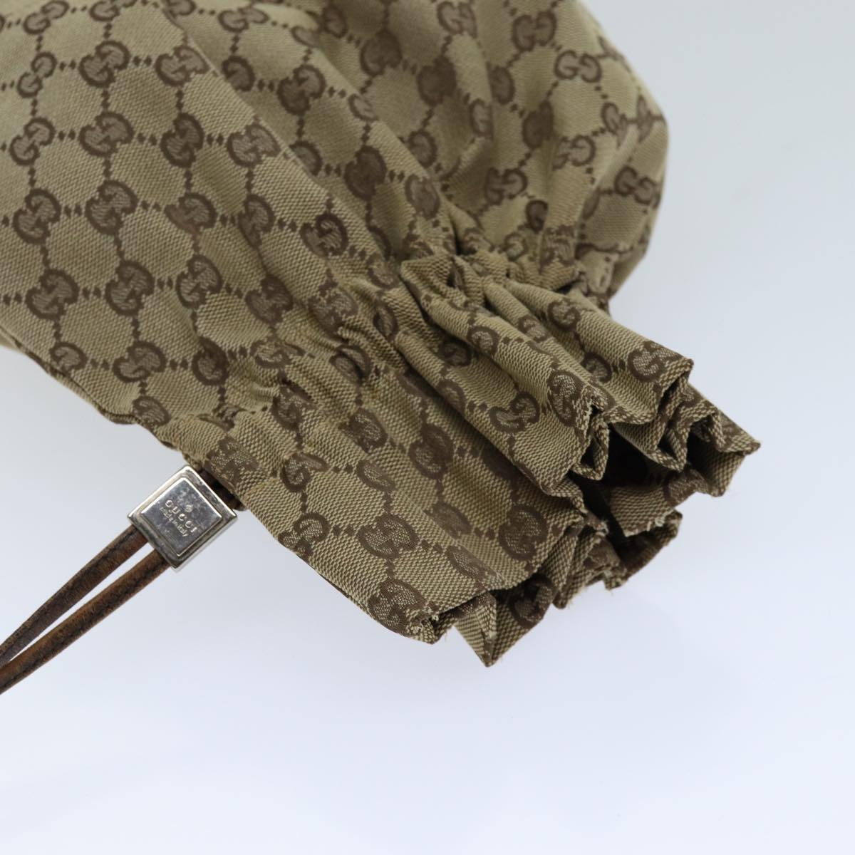 GUCCI GG Canvas Drawstring Pouch Beige 014 1136 3754 76205