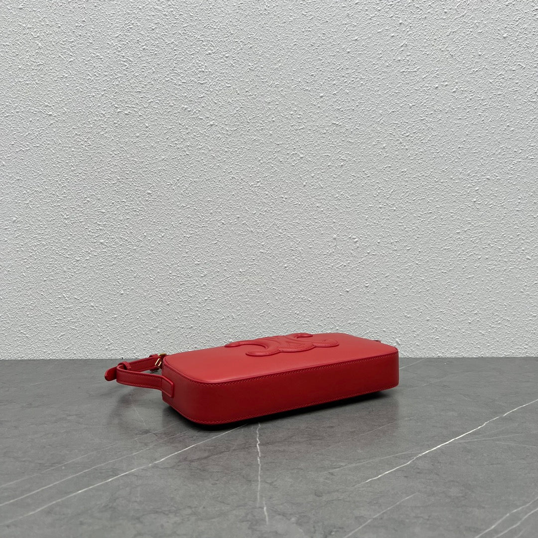 GLAMI Camera Shoulder Bag Cuir Triomphe Red For Women 10in/26cm