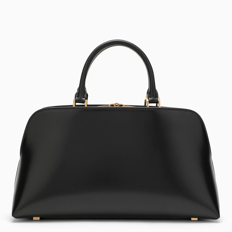 Saint Laurent Small Black Shiny Leather Duffle Bag Sac De Jour Women
