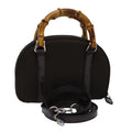GUCCI Bamboo Hand Bag Canvas 2way Black 039 1705 0701 76385