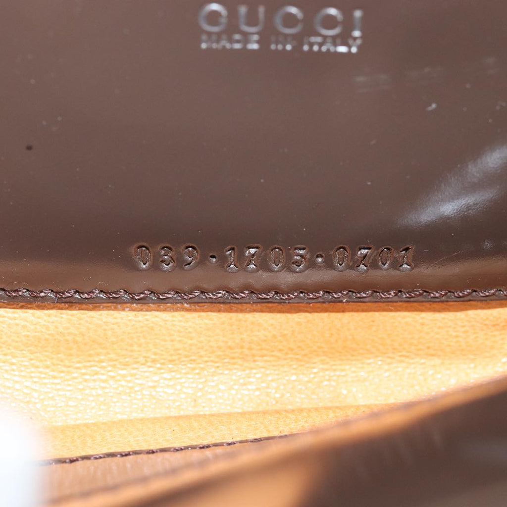 GUCCI Bamboo Hand Bag Canvas 2way Black 039 1705 0701 76385