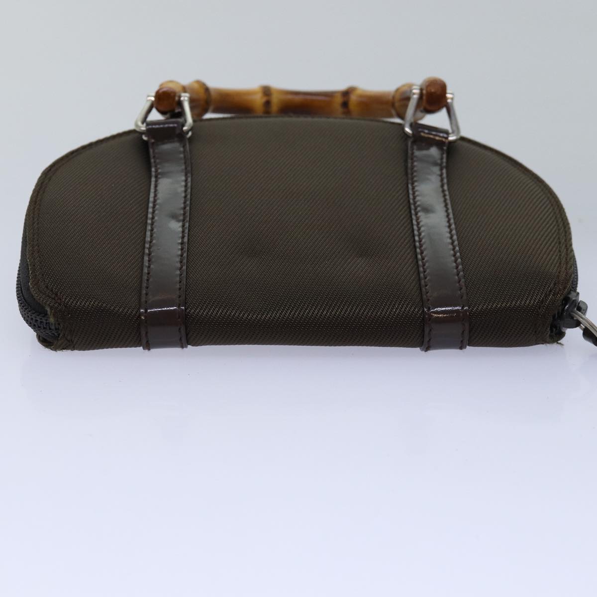 GUCCI Bamboo Hand Bag Canvas 2way Black 039 1705 0701 76385