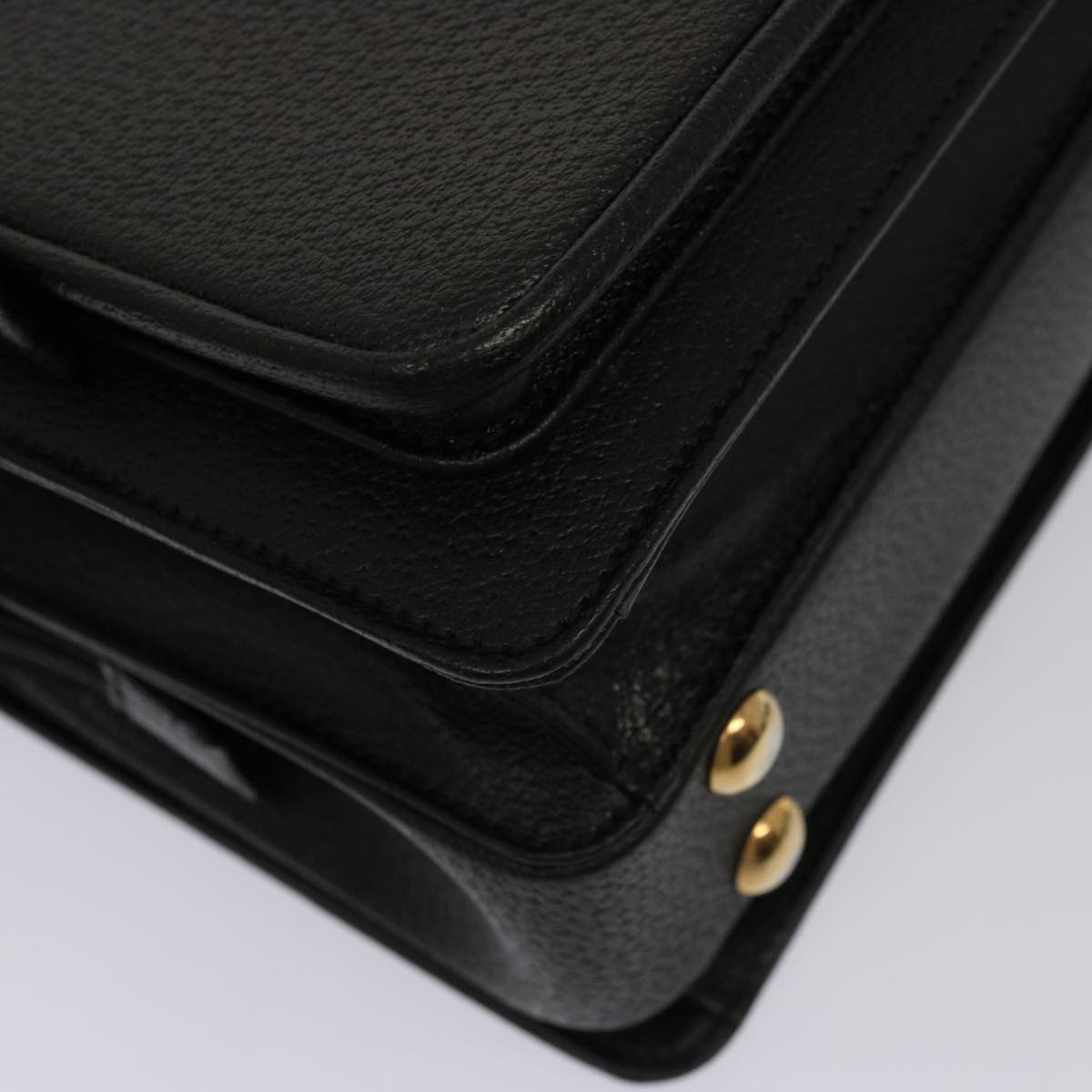 GUCCI Business Bag Leather Outlet 2way Black 76386