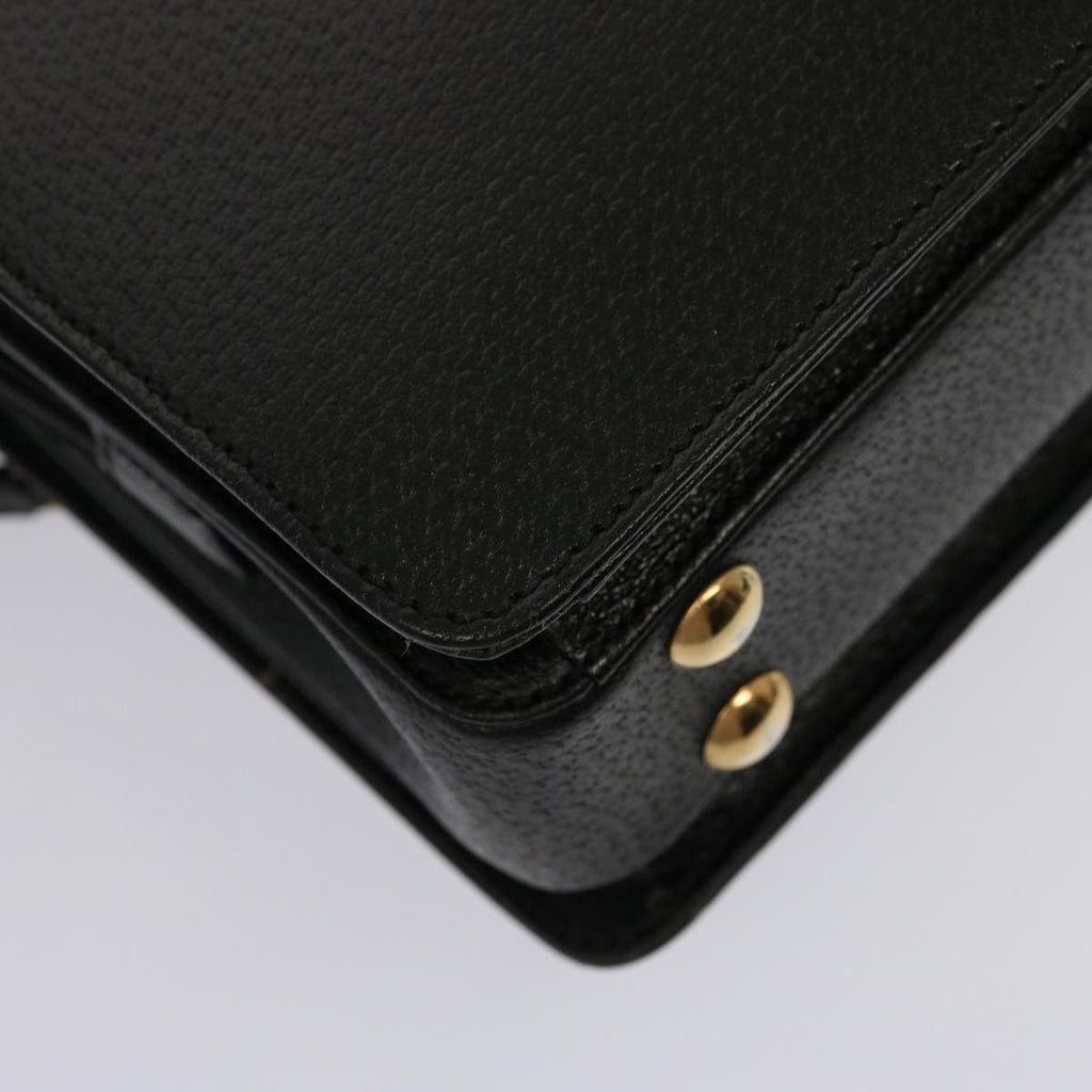GUCCI Business Bag Leather Outlet 2way Black 76386