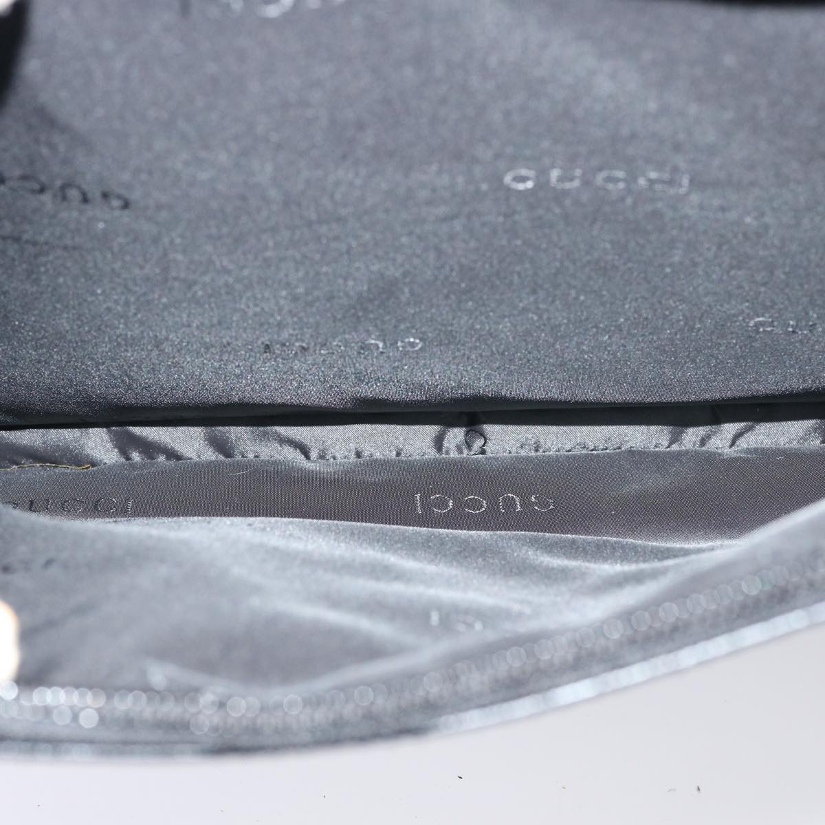GUCCI Business Bag Leather Outlet 2way Black 76386