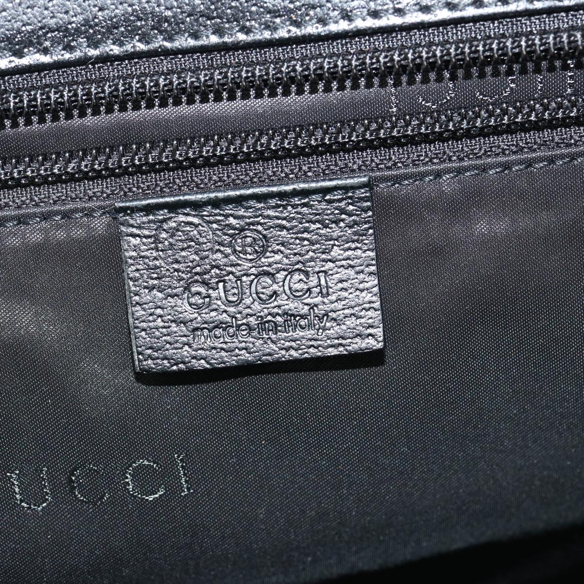 GUCCI Business Bag Leather Outlet 2way Black 76386