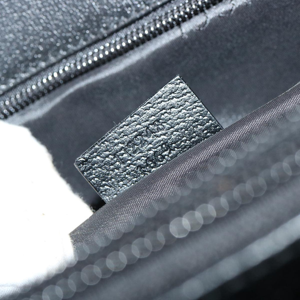 GUCCI Business Bag Leather Outlet 2way Black 76386