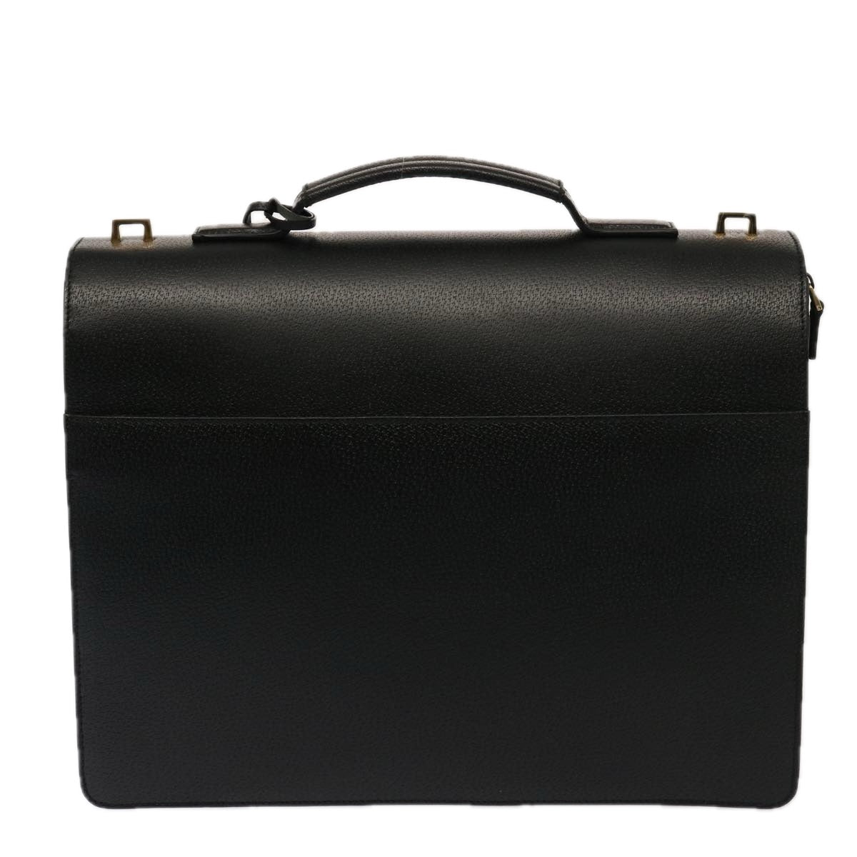 GUCCI Business Bag Leather Outlet 2way Black 76386