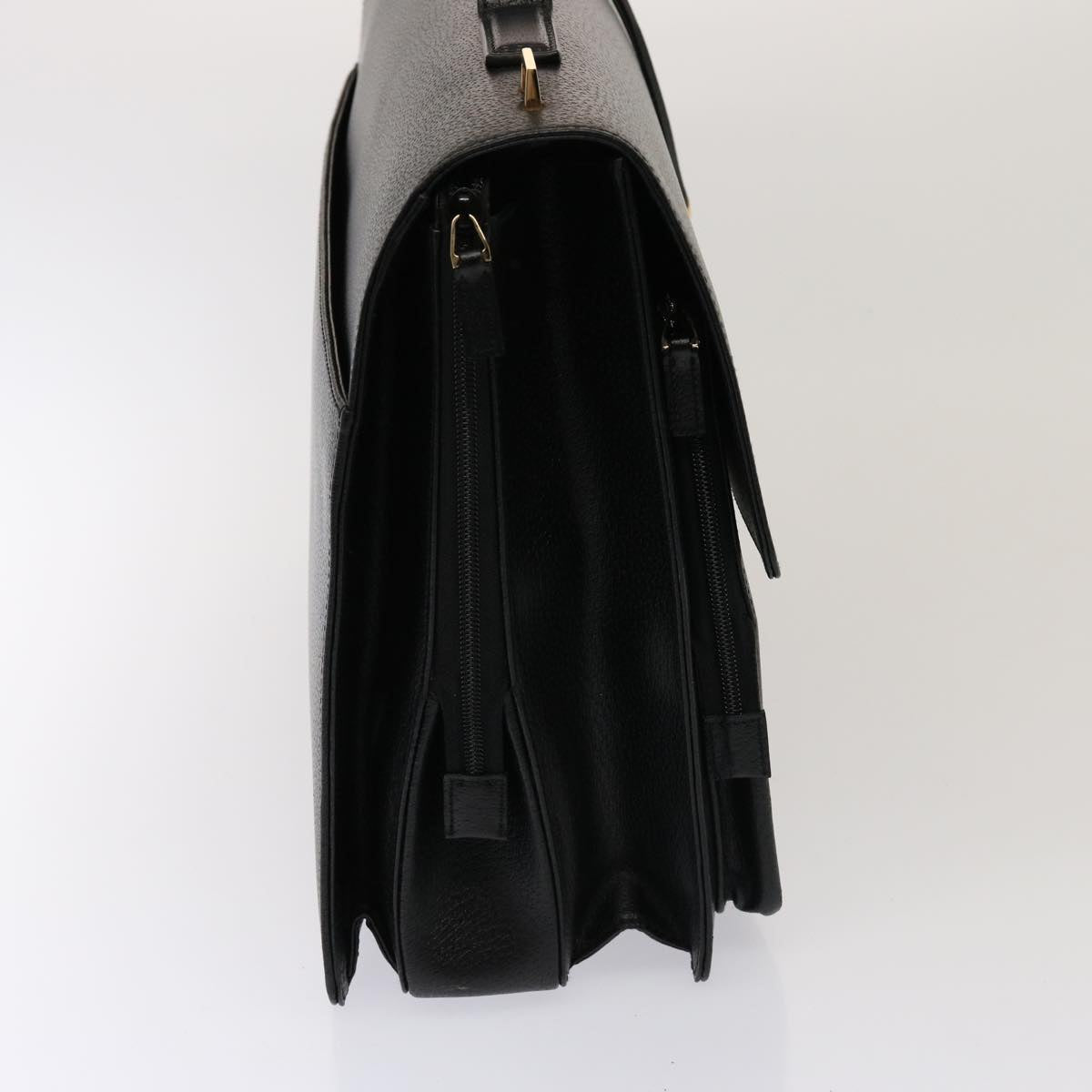 GUCCI Business Bag Leather Outlet 2way Black 76386