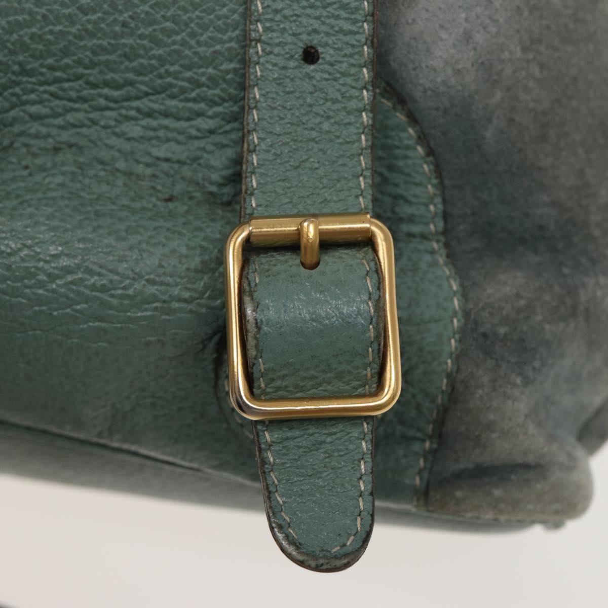 GUCCI Bamboo Backpack Suede Blue 003 1998 0016 76388