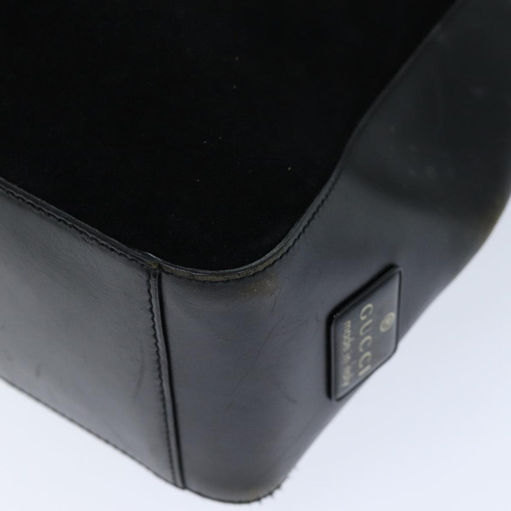 GUCCI Shoulder Bag Suede Black 001 3770 76389