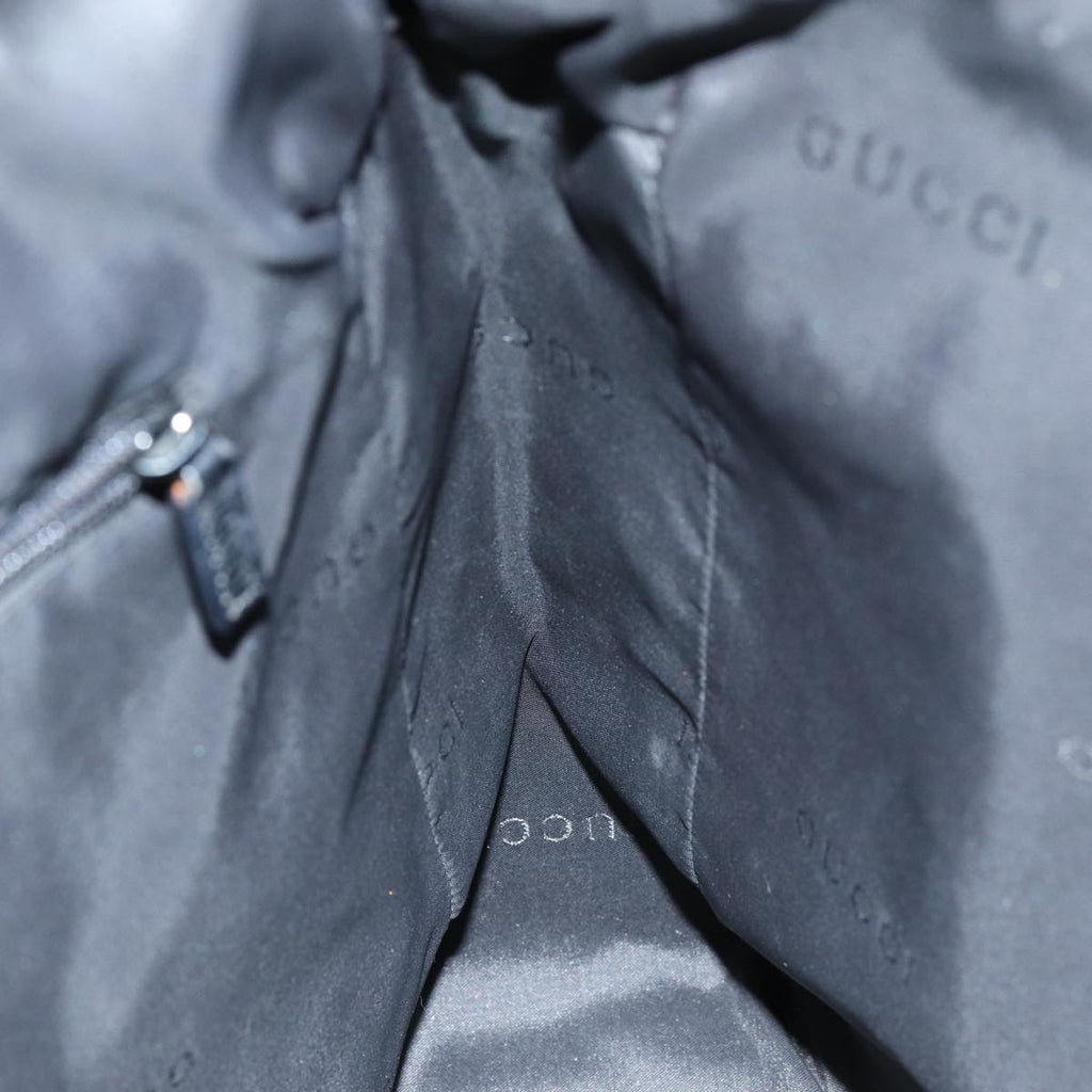 GUCCI Shoulder Bag Suede Black 001 3770 76389