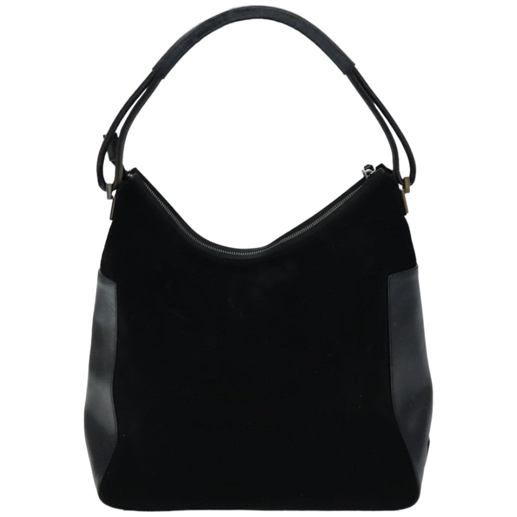 GUCCI Shoulder Bag Suede Black 001 3770 76389