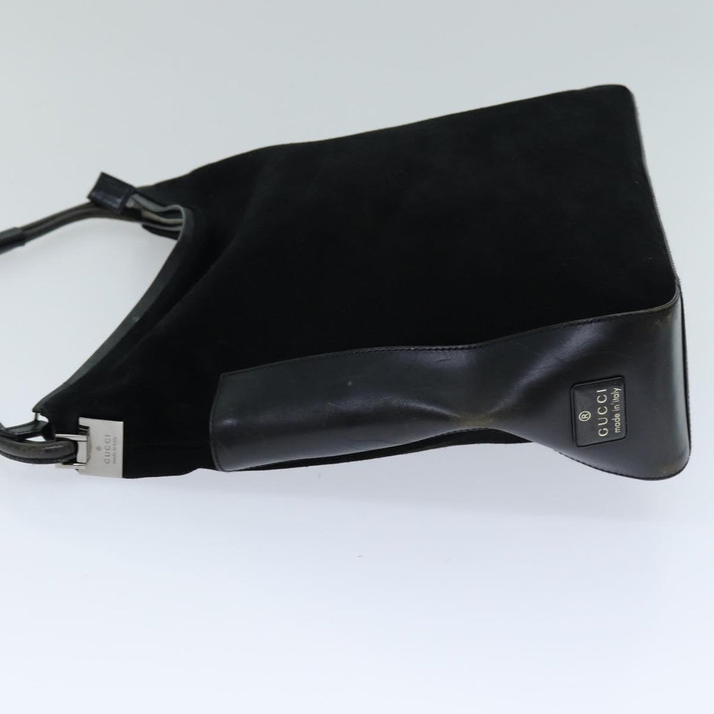 GUCCI Shoulder Bag Suede Black 001 3770 76389