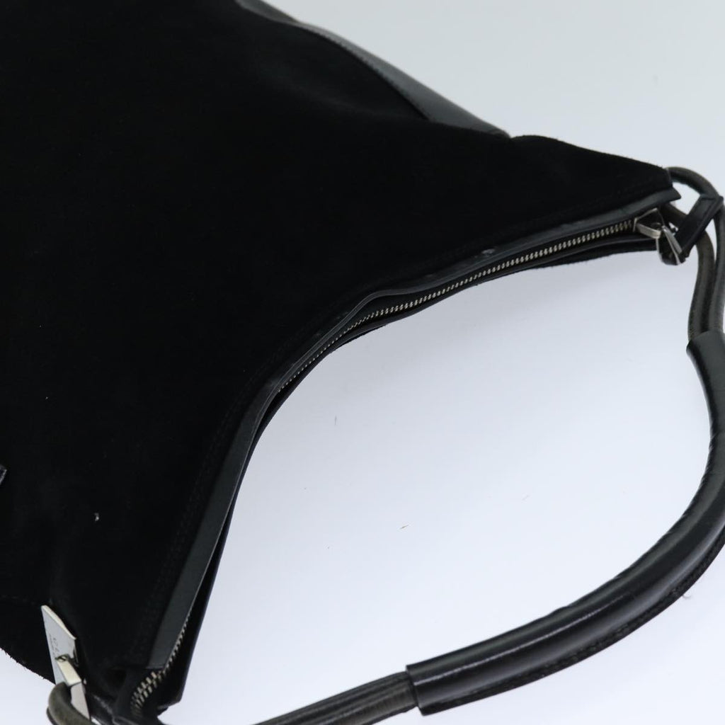 GUCCI Shoulder Bag Suede Black 001 3770 76389