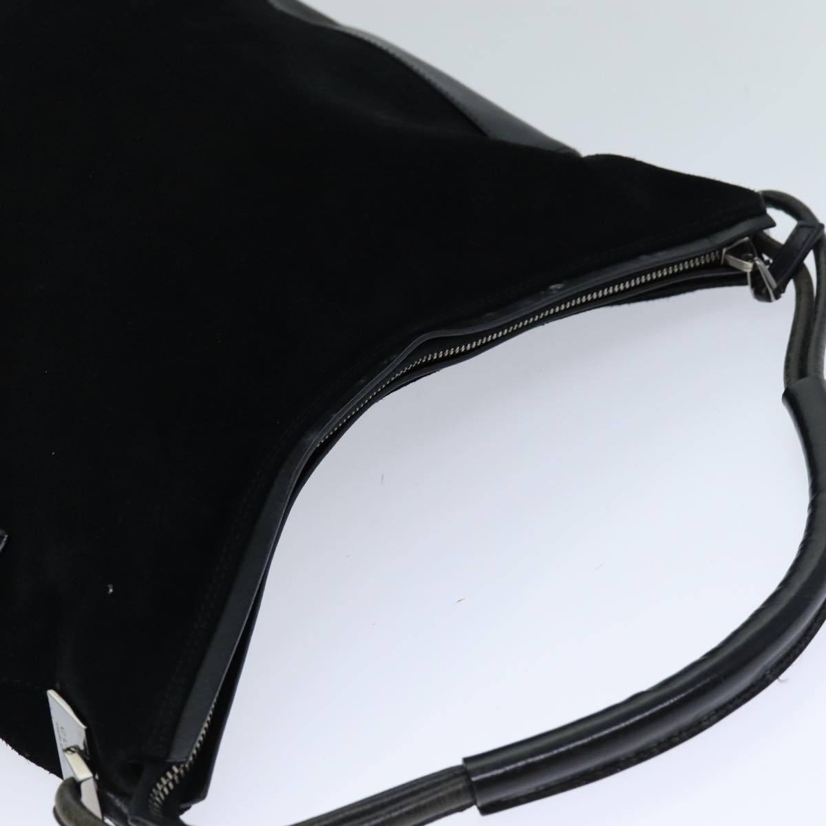 GUCCI Shoulder Bag Suede Black 001 3770 76389