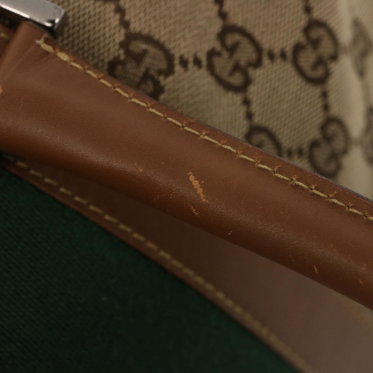 GUCCI GG Canvas Web Sherry Line Boston Bag Beige Red 2122 000 5301 76390