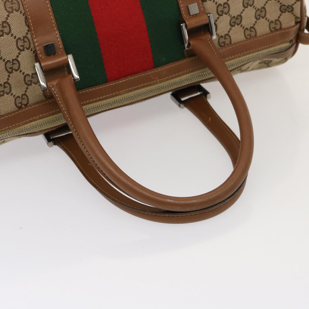 GUCCI GG Canvas Web Sherry Line Boston Bag Beige Red 2122 000 5301 76390