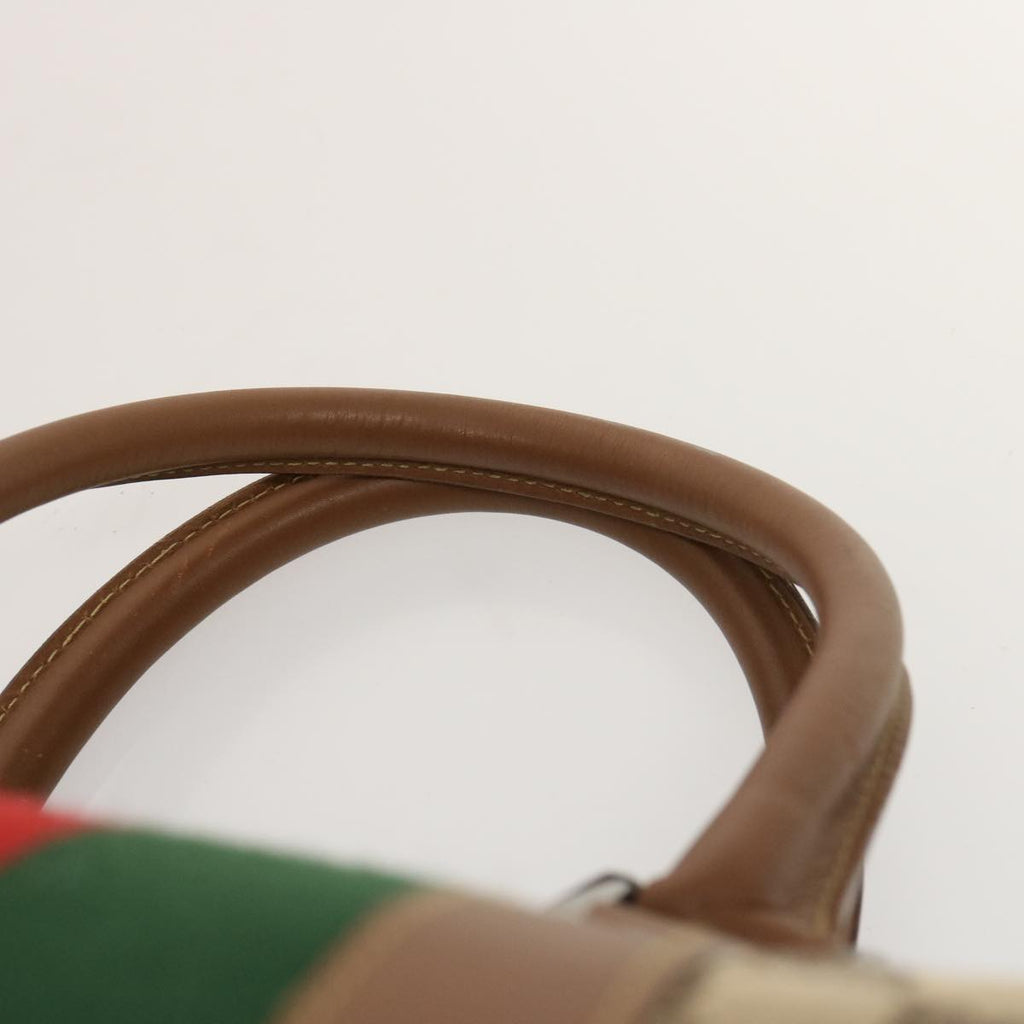 GUCCI GG Canvas Web Sherry Line Boston Bag Beige Red 2122 000 5301 76390