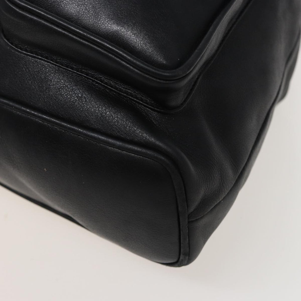 GUCCI Bamboo Backpack Leather Black 003 2058 0016 76392