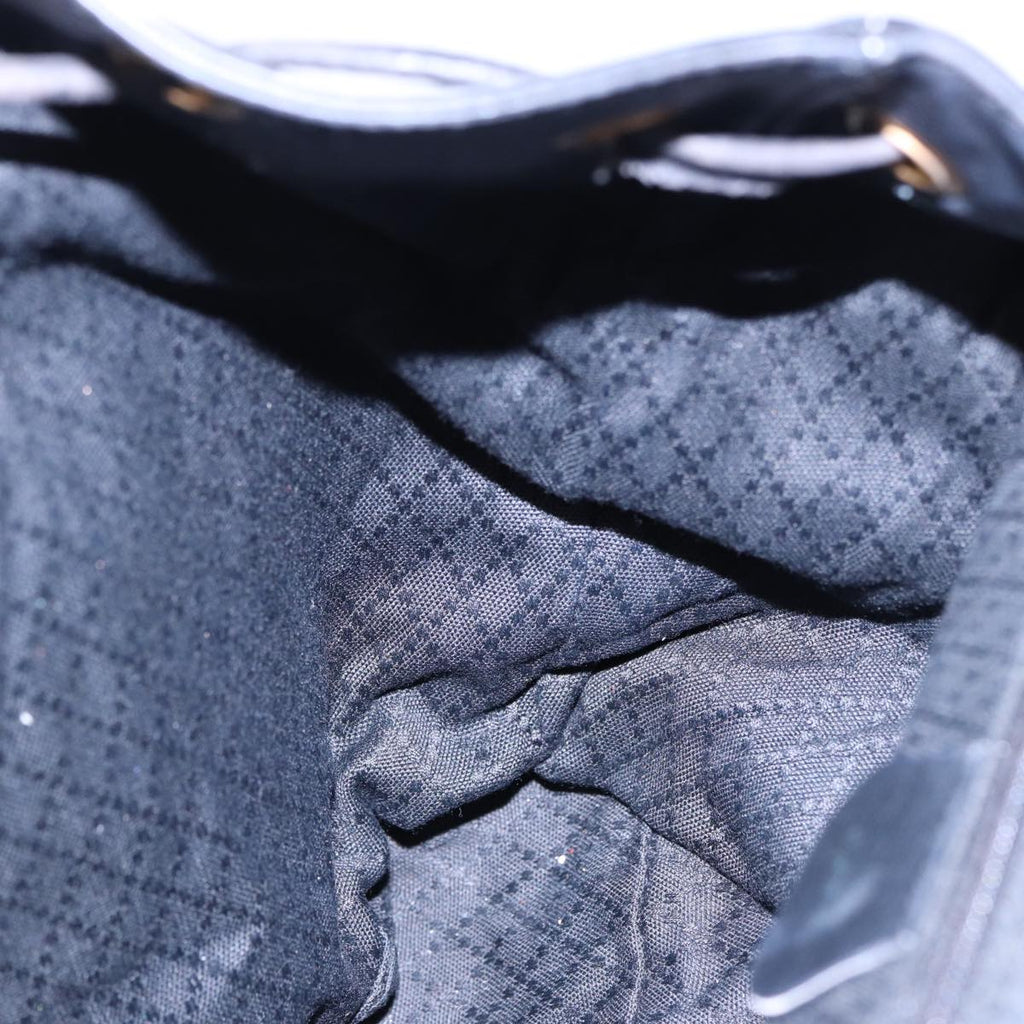 GUCCI Bamboo Backpack Leather Black 003 2058 0016 76392