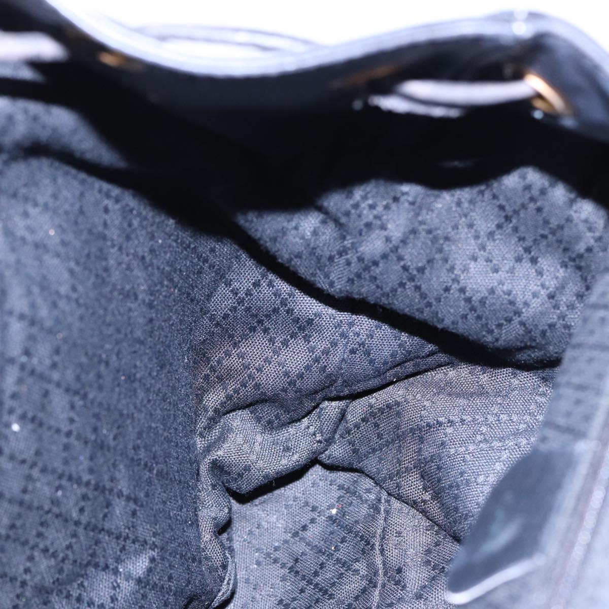 GUCCI Bamboo Backpack Leather Black 003 2058 0016 76392