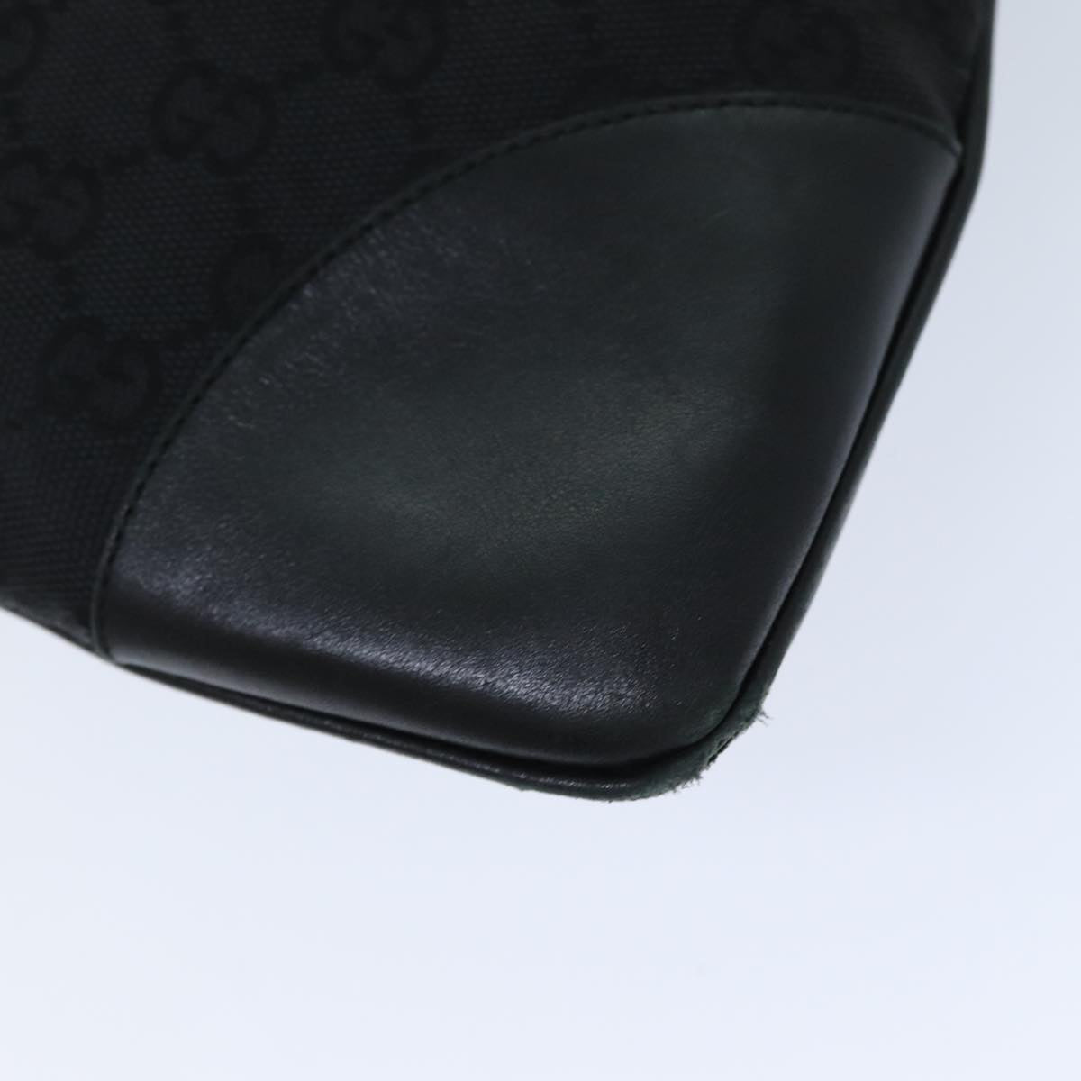 GUCCI GG Canvas Jackie Shoulder Bag Black White 001 4075 76393