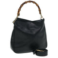 GUCCI Bamboo Shoulder Bag Leather 2way Brown 001 2113 1638 76394