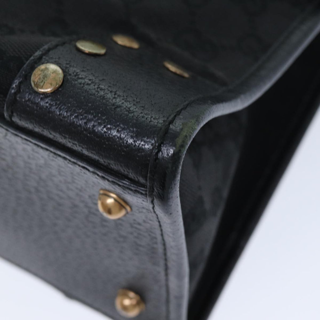 GUCCI GG Canvas Hand Bag Black 124286 76395