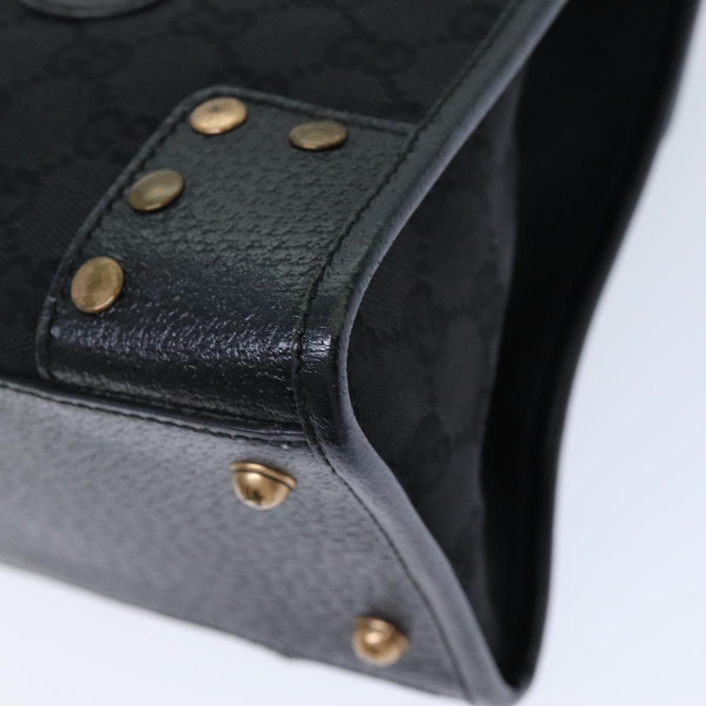 GUCCI GG Canvas Hand Bag Black 124286 76395