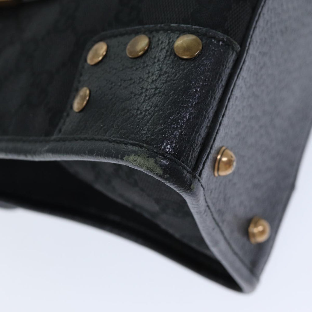 GUCCI GG Canvas Hand Bag Black 124286 76395